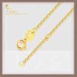 18K Real Gold Love Necklace 16-18”