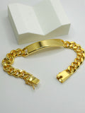 Signature Lock Personalized ID Bracelet – Premium Gold Plated Stainless Steel (Includes Engraving & Gift Box)