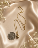 18K Real Gold Heart Pendant Necklace | 18 Inches