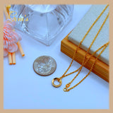 18K Real Gold Necklace 18”