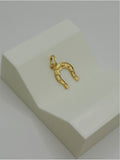 18K Real Gold Horseshoe Pendant