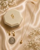 18K Real Gold Heart Drop Necklace | 18 Inches | 750 Stamped