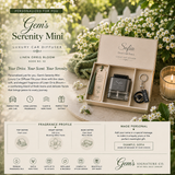 GEM’S SERENITY MINI | LUXURY CAR DIFFUSER | GREEN HAVEN | PERSONALIZED| BOOK NO. 03