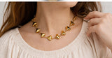 Premium Stainless Steel Puffed Heart Chain Necklace 16+2”
