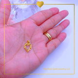 18k Real Gold Hardware Heart design Pendant