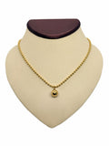 Premium Stainless Steel Beaded Ball Pendant Necklace - 16” + 2” Extender
