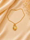 Gold Heart Lock Charm Bracelet | Stainless Steel | 7.5 Inches