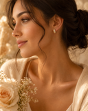 18K Real Gold Tri-Color Huggie Clip Earrings | 750 Stamped
