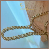 18K Real Gold Cuban Link Chain 4.2mm width 18”