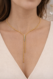 Premium Stainless Steel Beaded Y Necklace - 16” + 2” Extender
