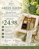 Gem’s Green Haven Bundle  Luxury Vent Clip Diffuser & Air Mist Set  Book No. 03 – Green Haven