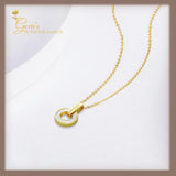 18K Real Gold Love Necklace 16-18”