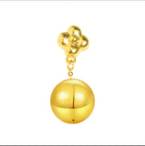 18K Real Gold Ball or Heart  Necklace 16-18”