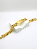 Gold Bar Link ID Bracelet – Custom Engraved | Premium Gold Plated Stainless Steel