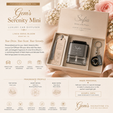 GEM’S SERENITY MINI | LUXURY CAR DIFFUSER | LINEN ORRIS BLOOM | BOOK NO. 02