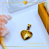 Real Gold Heart Pendant