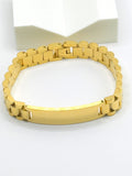Gold Bar Link ID Bracelet – Custom Engraved | Premium Gold Plated Stainless Steel