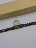 Black Stainless Steel ID Bracelet – Unisex