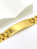Gold Bar Link ID Bracelet – Custom Engraved | Premium Gold Plated Stainless Steel