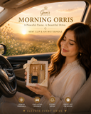 Gem’s Morning Orris Bundle  Luxury Vent Clip Diffuser & Air Mist Set  Book No. 01 – Morning Orris