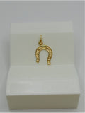 18K Real Gold Horseshoe Pendant