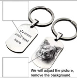 Photo Key Chain Stainless Steel Gold Color