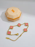 Blush Clover Bracelet – Premium Gold Plated Stainless Steel