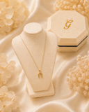 18K Real Gold Horseshoe Pendant Necklace