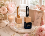 Gem’s Duo Hanging Car Diffuser – Personalized  Book No. 02 — Linen Orris Bloom (Personalized Edition)