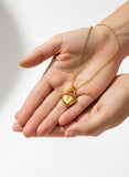 Gold Heart Lock Charm Bracelet | Stainless Steel | 7.5 Inches