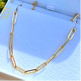 18K Real Gold Paper Necklace (Chain) 16”