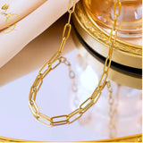 18K Real Gold Paper Necklace (Chain) 16”