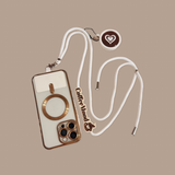 Personalized Coffee Lover Phone Lanyard Set with Matching Straw Topper