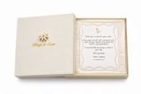 Spring Bloom Personalized Gift Set 🌼 Elegant Daisy Phone Charm & Keepsake Box