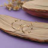 18K Real Gold Earrings