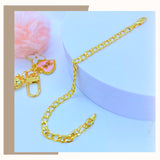 18K Real Gold Cuban link Bracelet size 8”