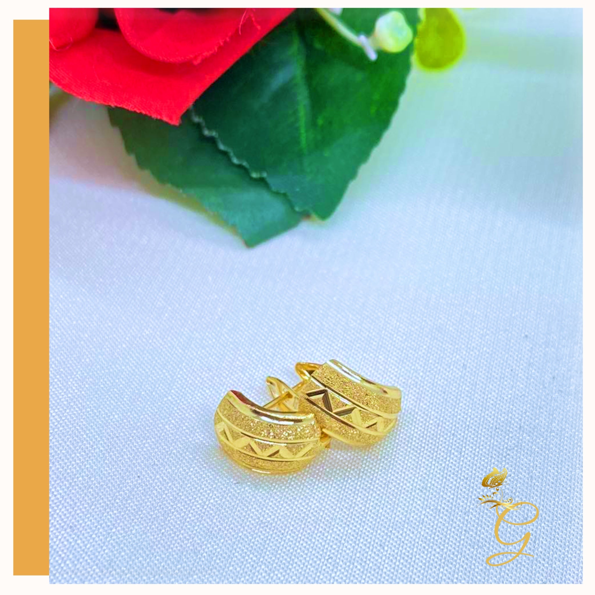 Real 18k Saudi Gold Clip deals Earrings