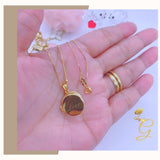 18K Real Gold Love Locket Necklace 18”