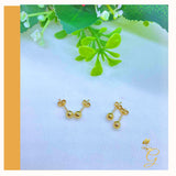 18K Real Gold Small Ball stud Earrings
