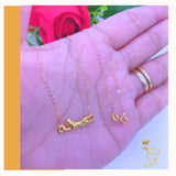 18K Real Gold Dainty Panther Necklace 16-18”