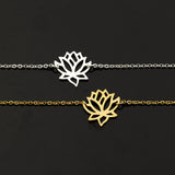 Elegant Lotus Flower Women's Bracelet