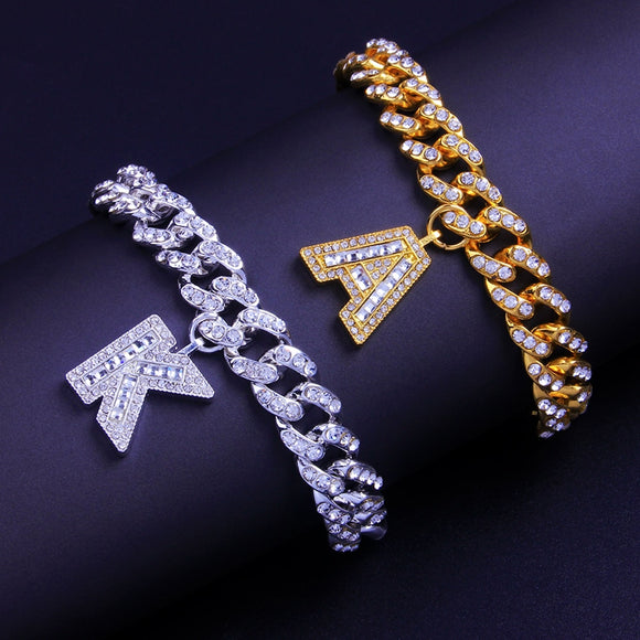 Women's Letter Bracelet in Gold and Silver