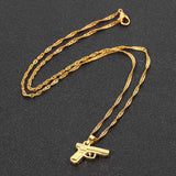 Pistol Gun Pendant Necklace for Women
