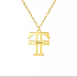 18K Real Gold Letter Pendant Only  w/Name  ( Personalized)
