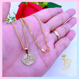 18K Real Solid Gold Split Monogram Letter/Name Necklace( Personalized)