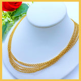 18K Real Gold Rolo Chain 18”