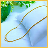 18K Real Gold Curb Chain 18”