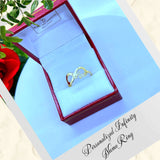 18K Real Solid Gold Personalized Infinity Name Ring