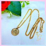 18K Real Solid Gold Split Monogram Letter/Name Necklace( Personalized)