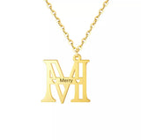 18K Real Gold Letter Pendant Only  w/Name  ( Personalized)